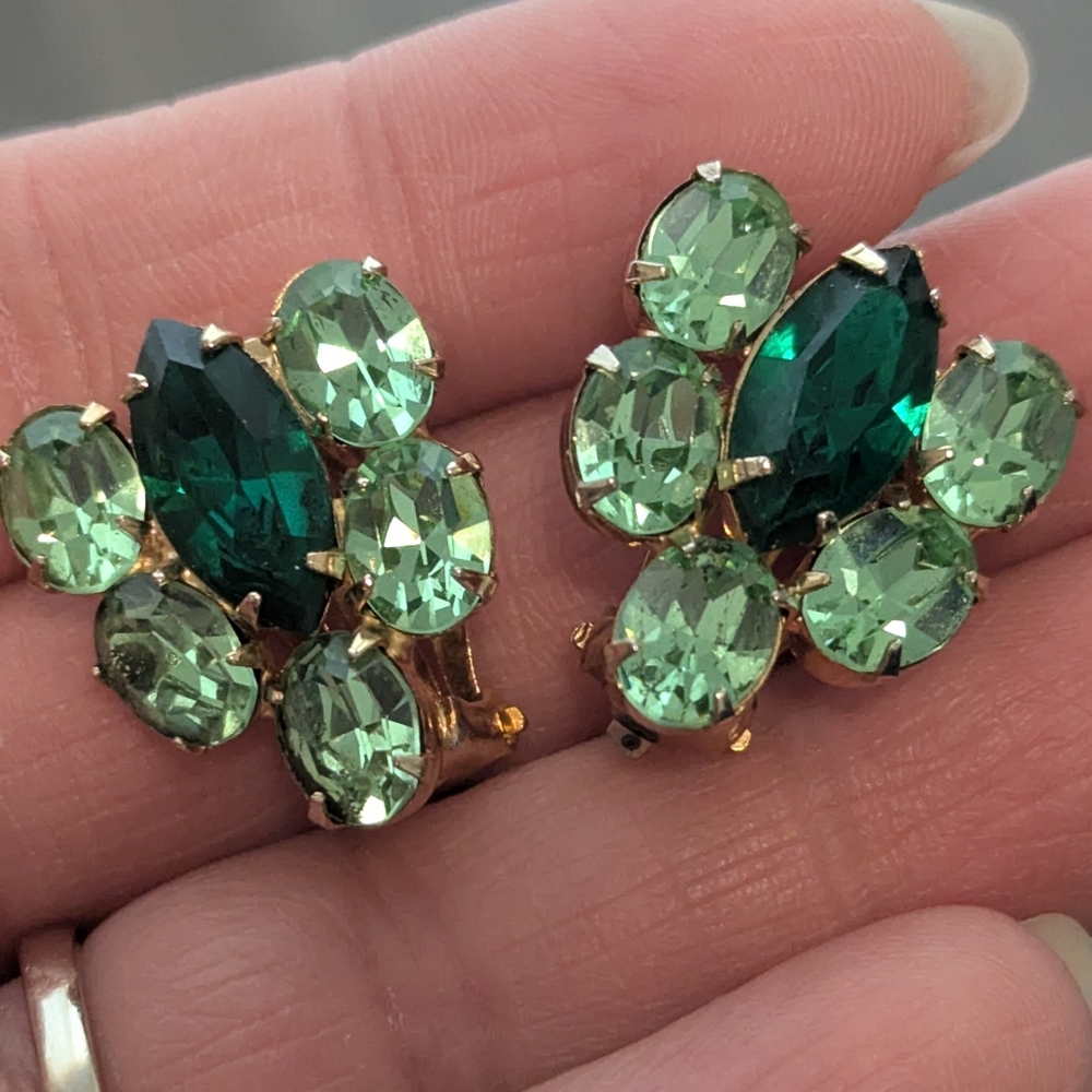 Elegant Green Gemstone Earrings
